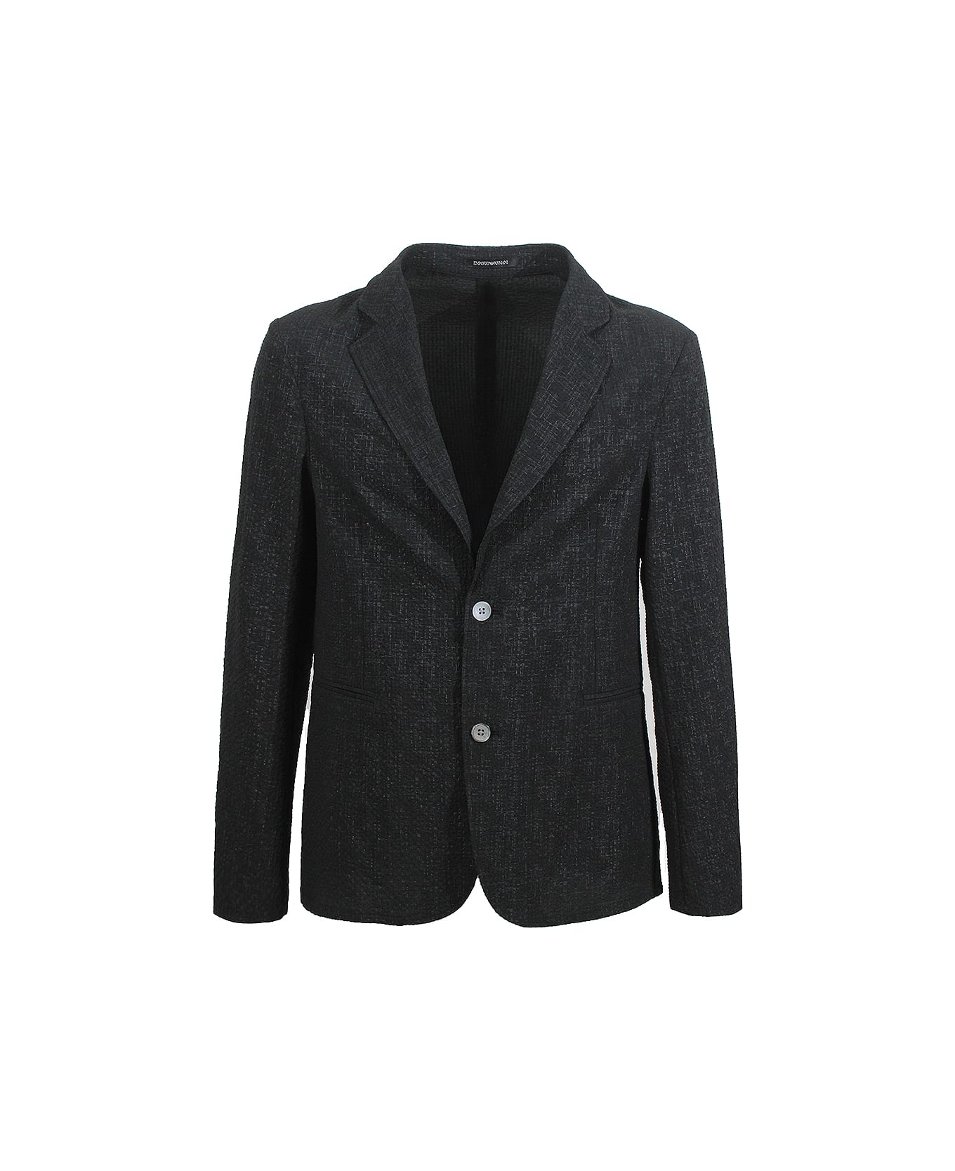 Emporio Armani Blazer With Open Lapels - Black