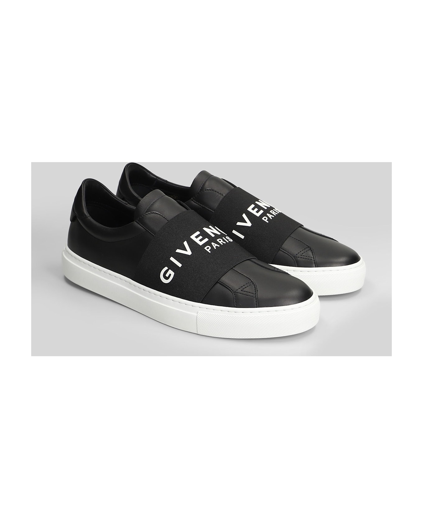 Givenchy Urban Street Low Sneakers In Black Leather - black
