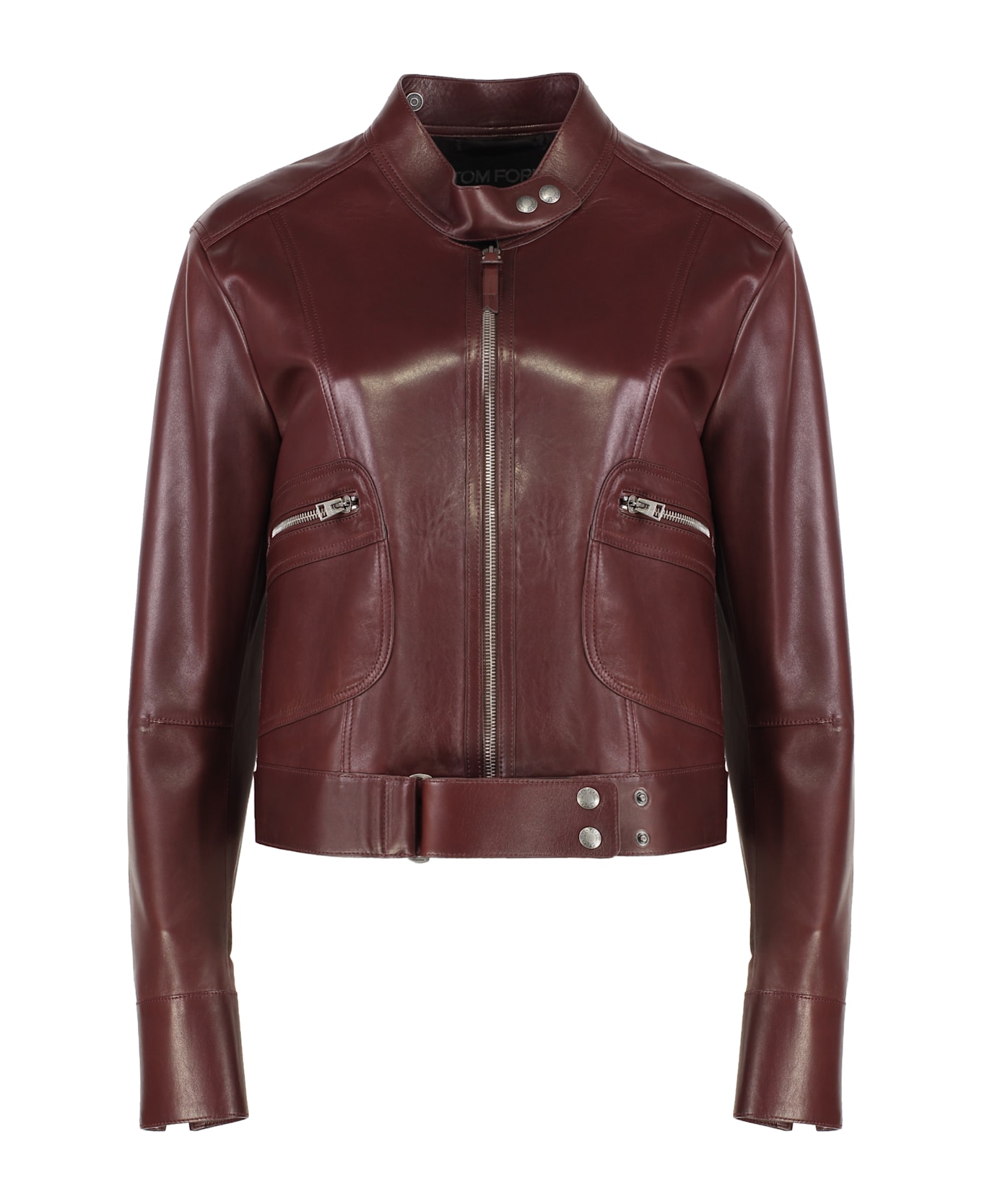 Tom Ford Lambskin Jacket - Burgundy