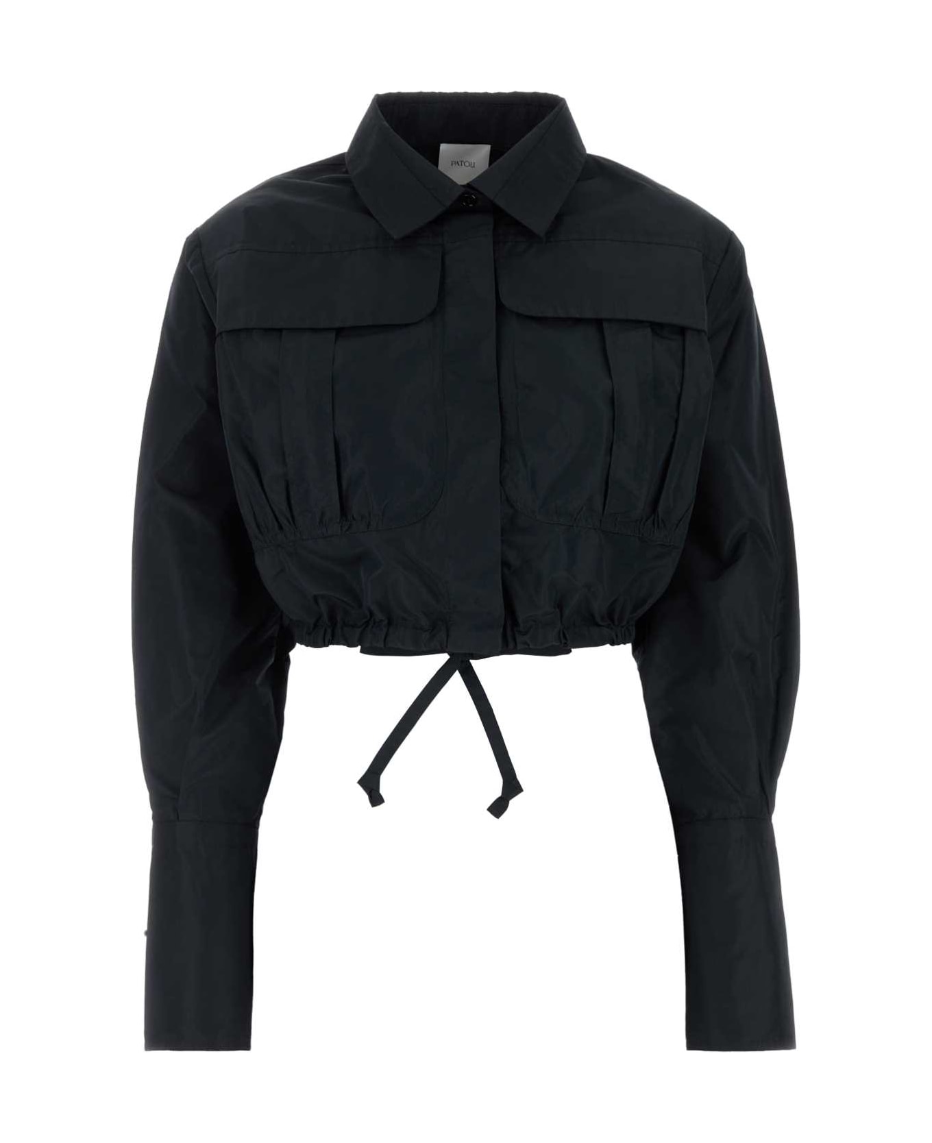 Patou Black Polyester Shirt - NAVYBLACK