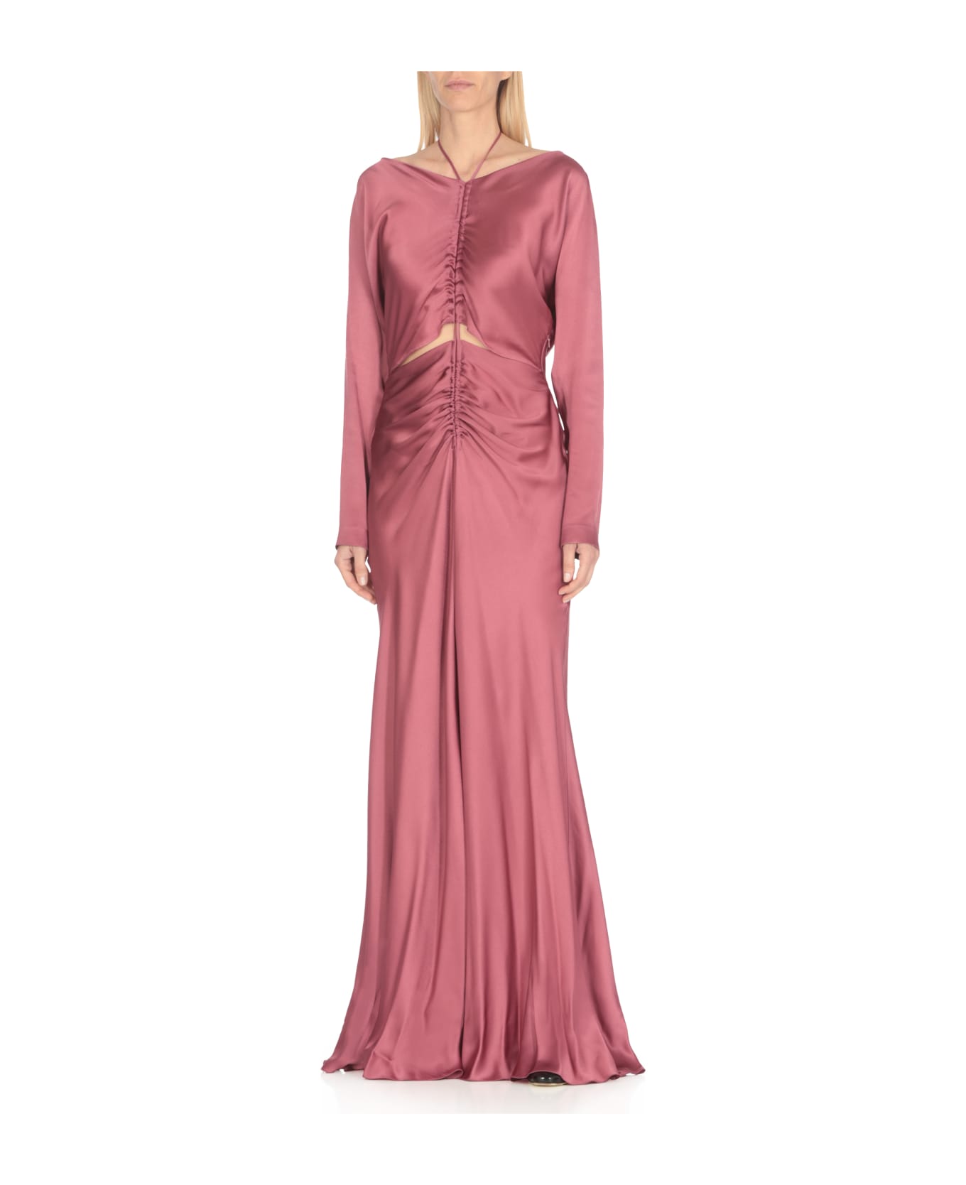 Alberta Ferretti Draped Dress - Pink