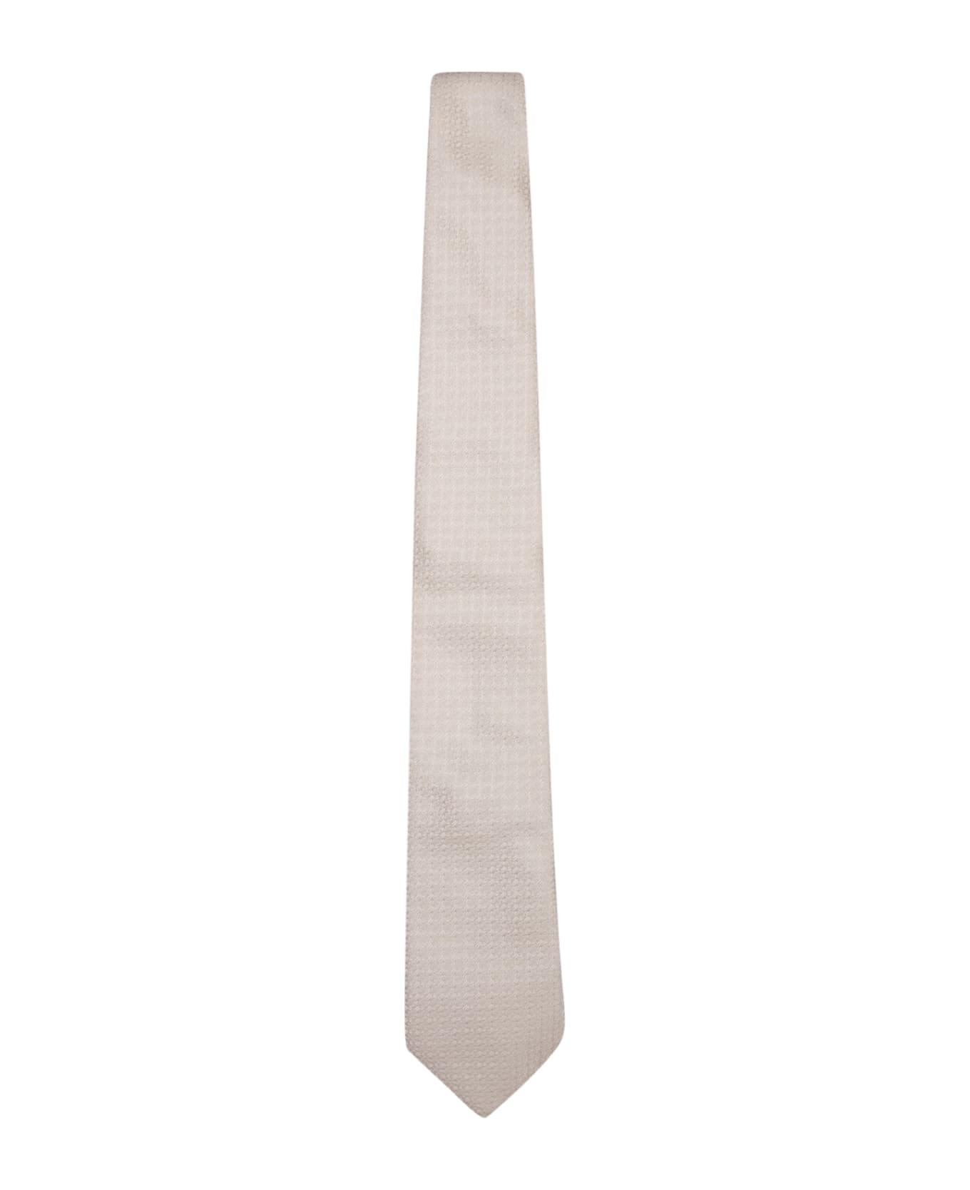 Brunello Cucinelli Jacquard Micro-pattern Tie - White