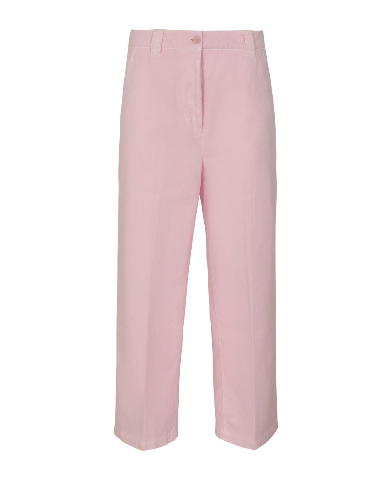 Aspesi Cropped Buttoned Trousers - Pink