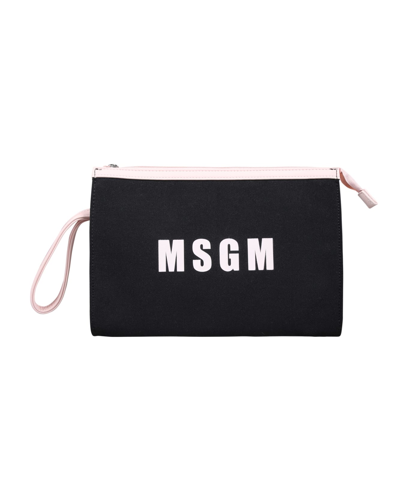 MSGM Black Cluch Bag For Girl With Logo - Black