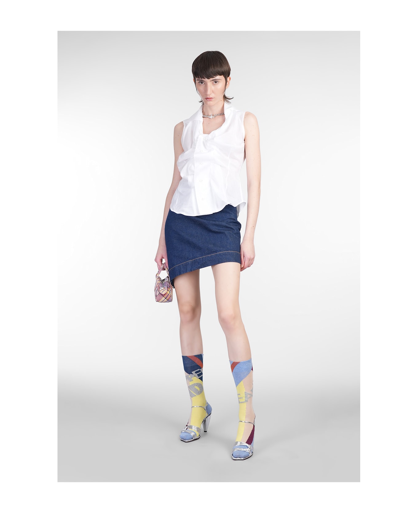 Vivienne Westwood Ss Drunken Shirt In White Cotton - white
