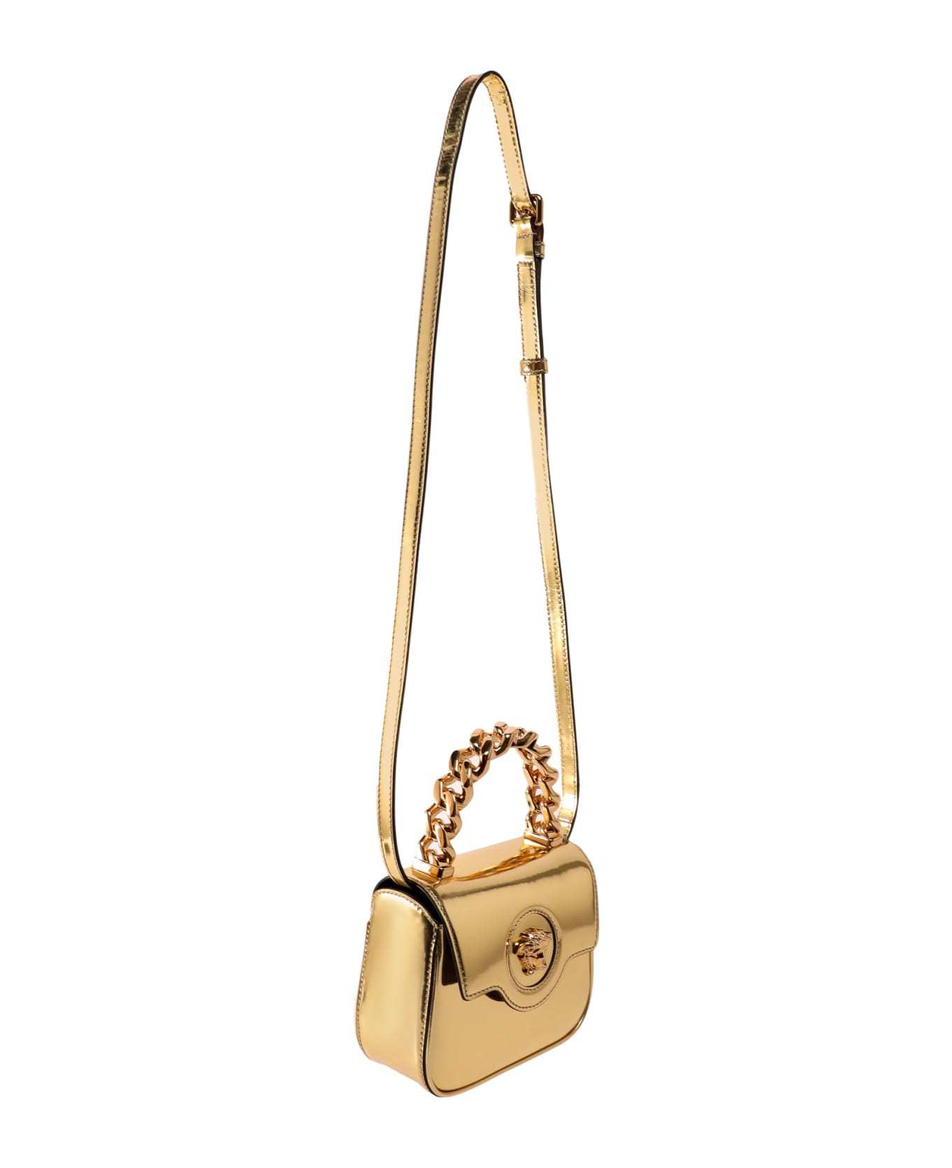 Versace La Medusa Patent Mini Bag - Gold