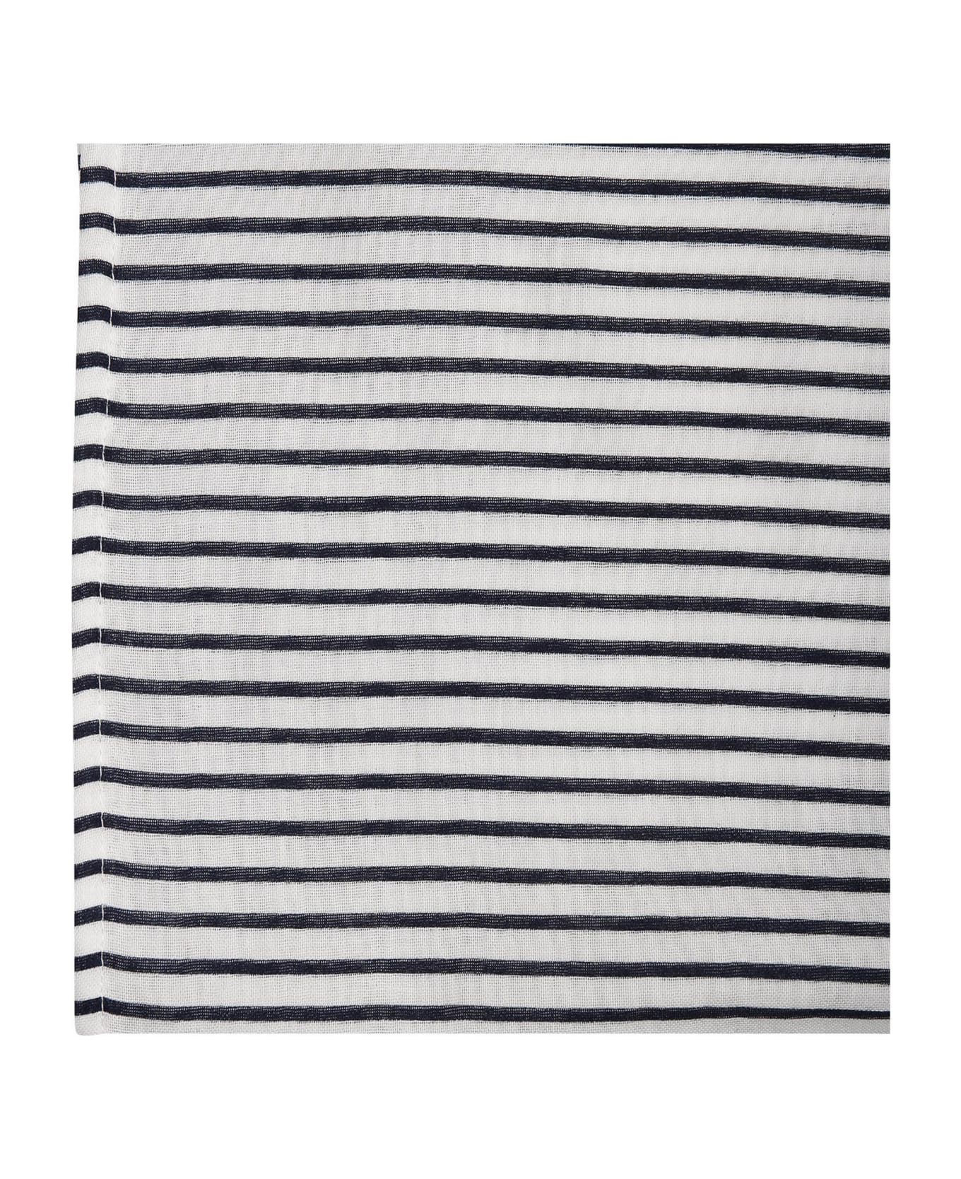 Petit Bateau White Blanket For Baby Boy With Stripes - White