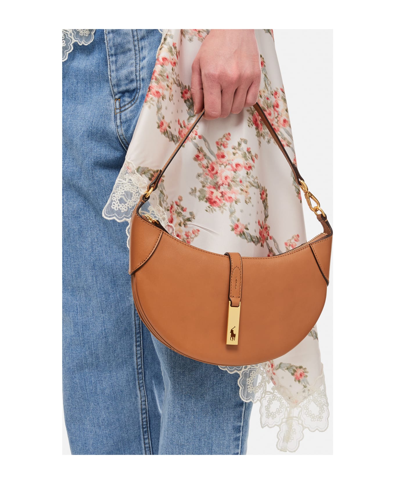 Polo Ralph Lauren Mini Sac Leather Shoulder Bag - Brown