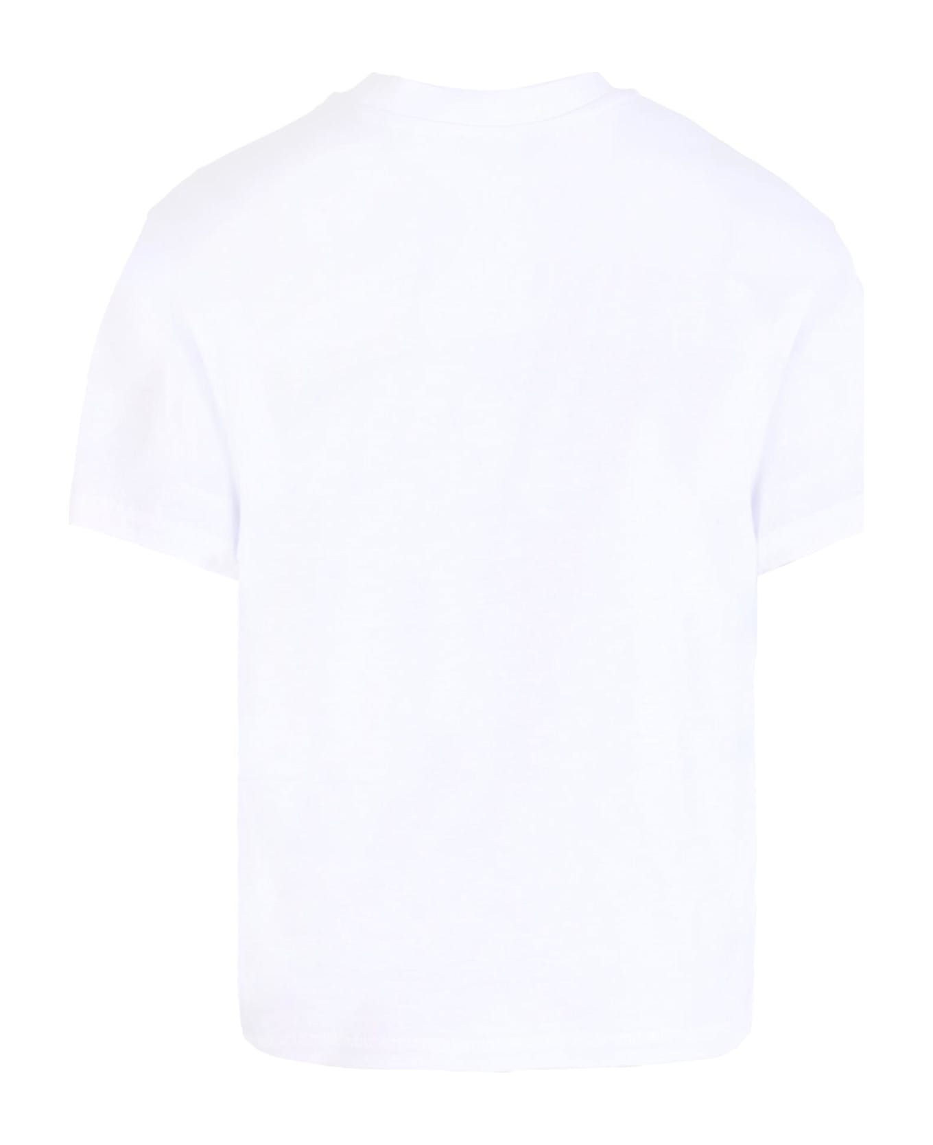 Balmain White T-shirt For Kids With Logo - WHITE