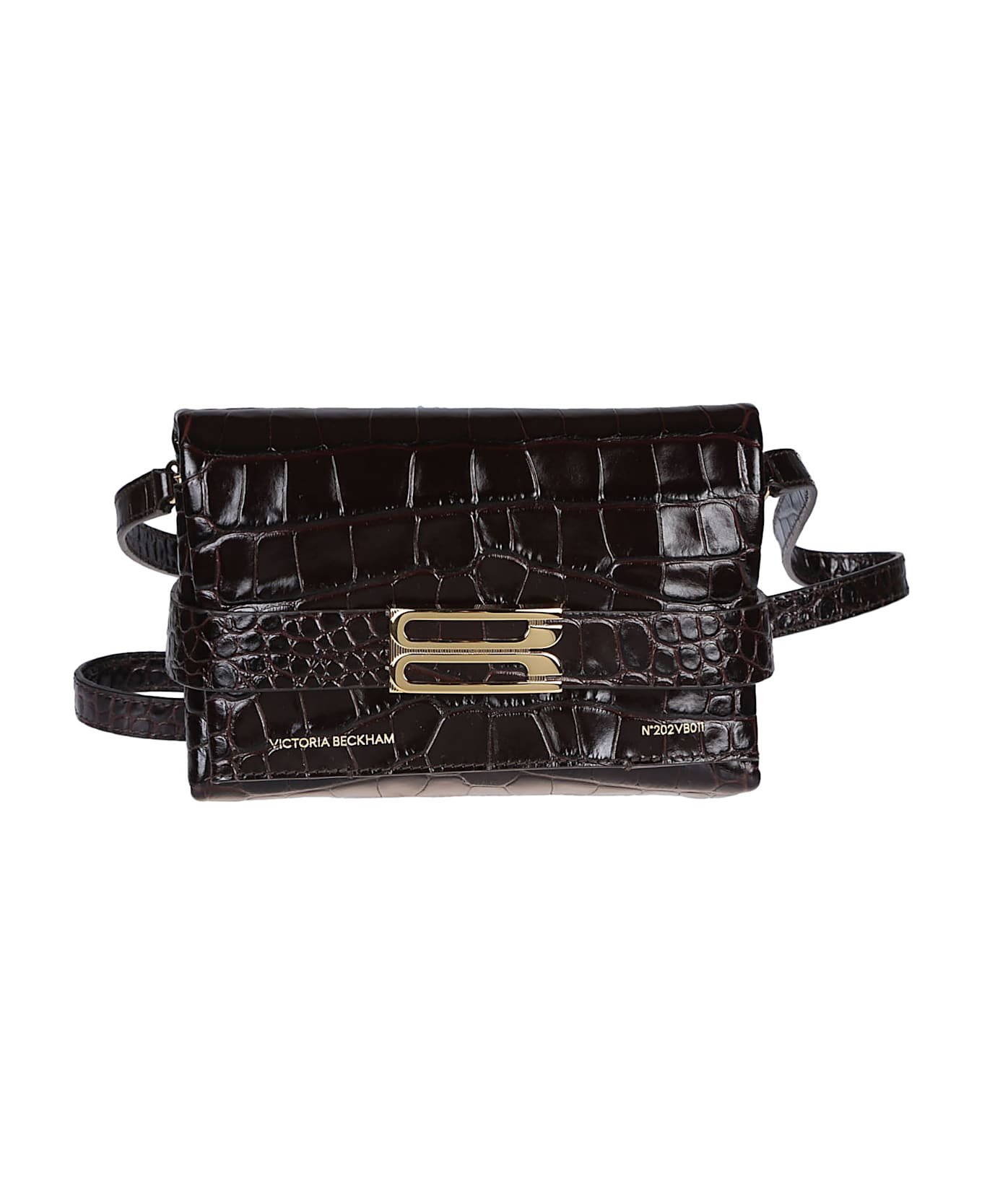 Victoria Beckham Buckle Mini Chain Pouch Bag - Espresso