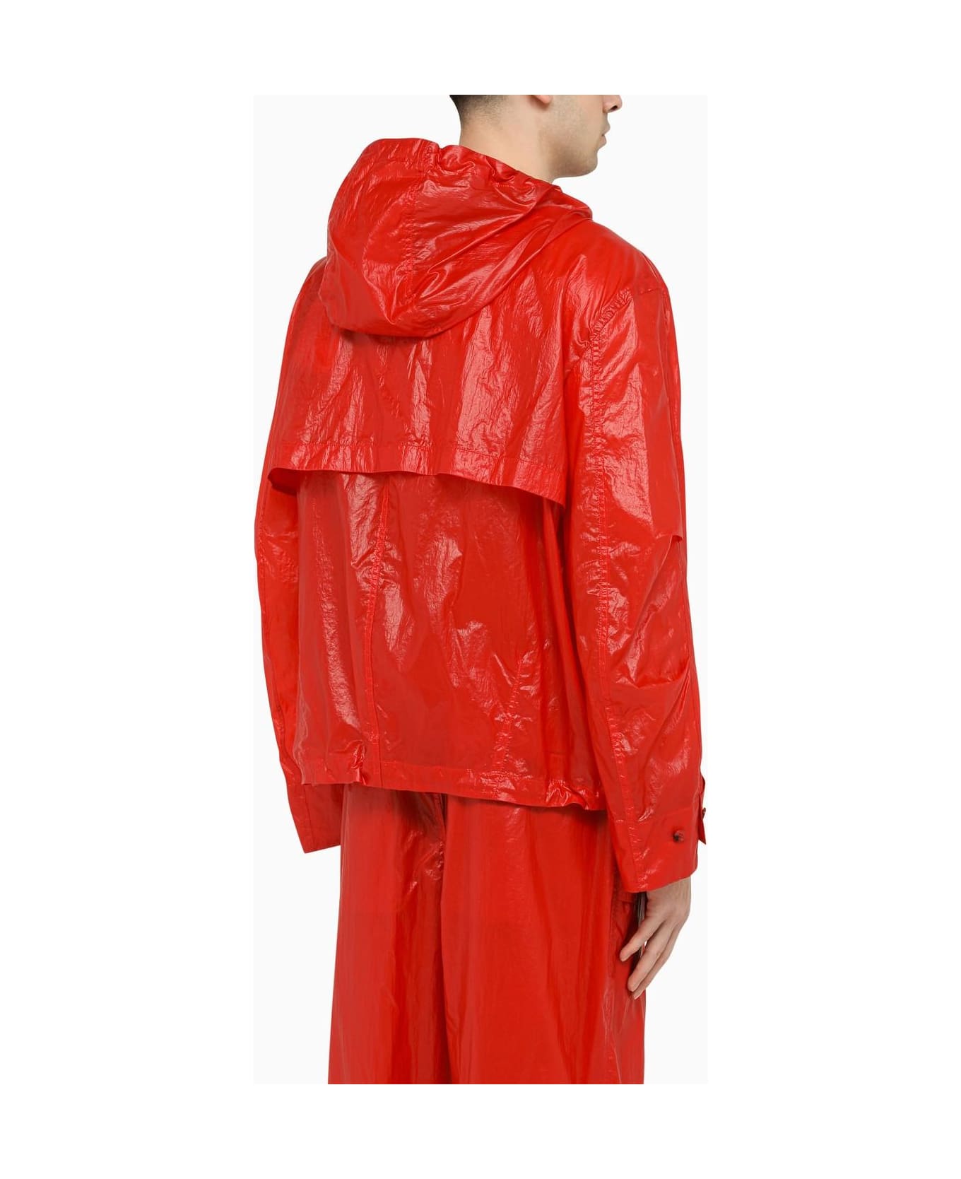 Ferragamo Lightweight Red Nylon Jacket - RED