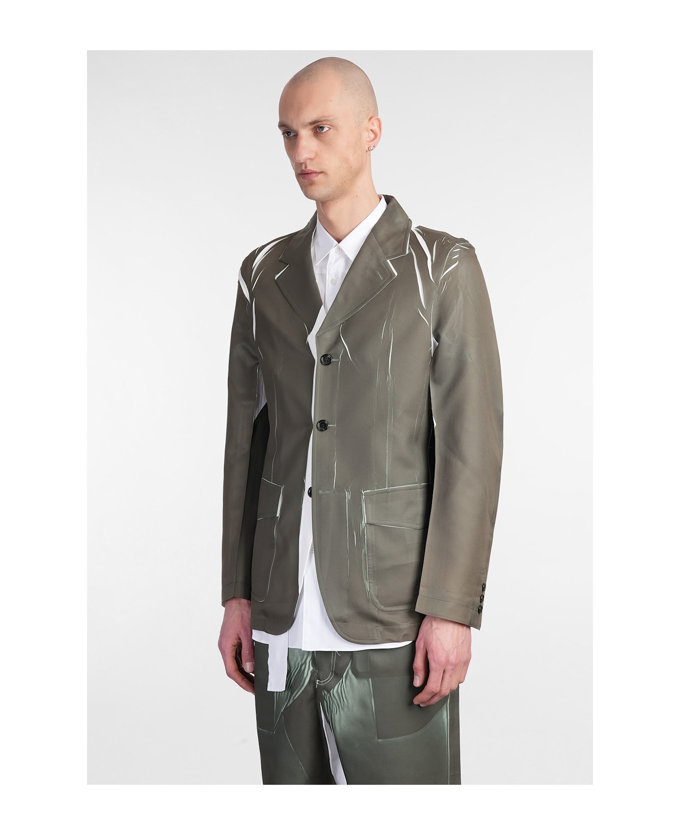 Comme des Garçons Shirt Blazer In Green Polyester - green