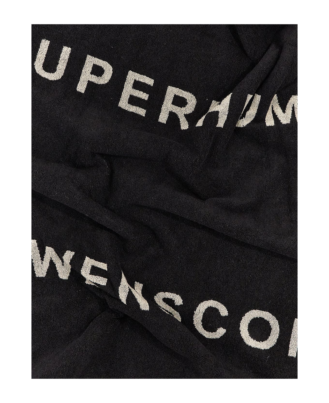 Rick Owens Beach Towel Written - Black  