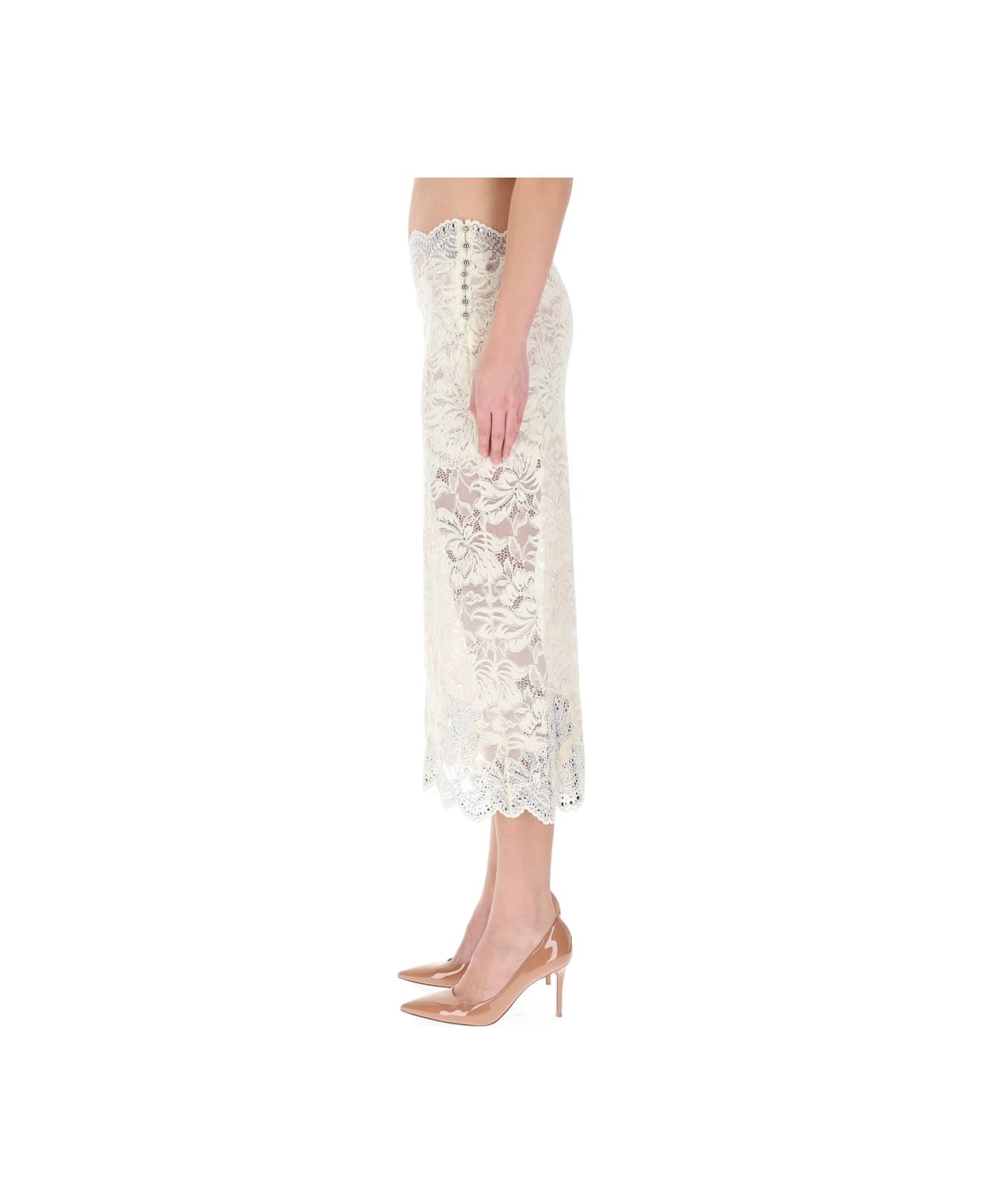 Paco Rabanne Midi Skirt "jupe" - IVORY