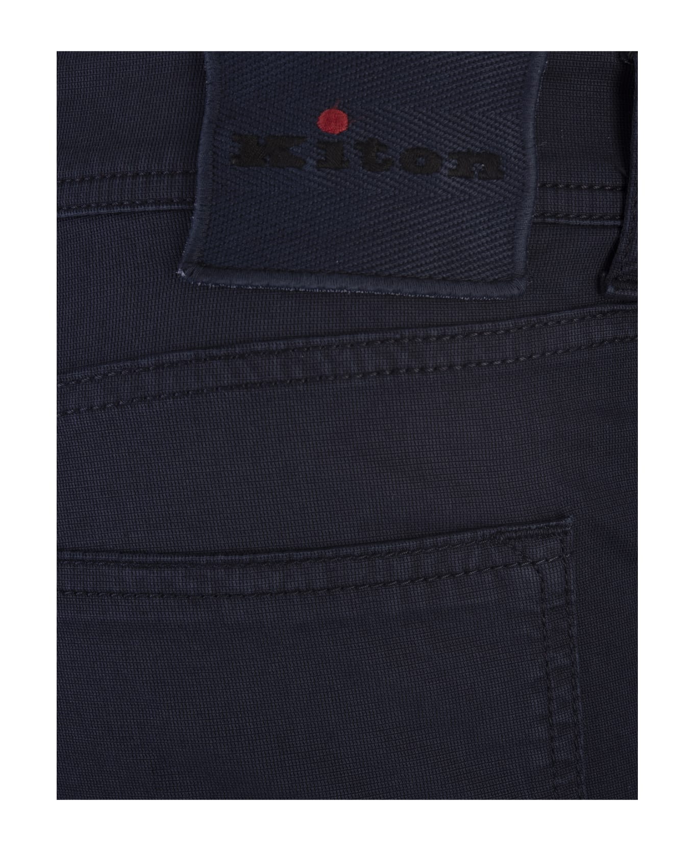 Kiton Night Blue 5 Pocket Straight Leg Trousers - Blue