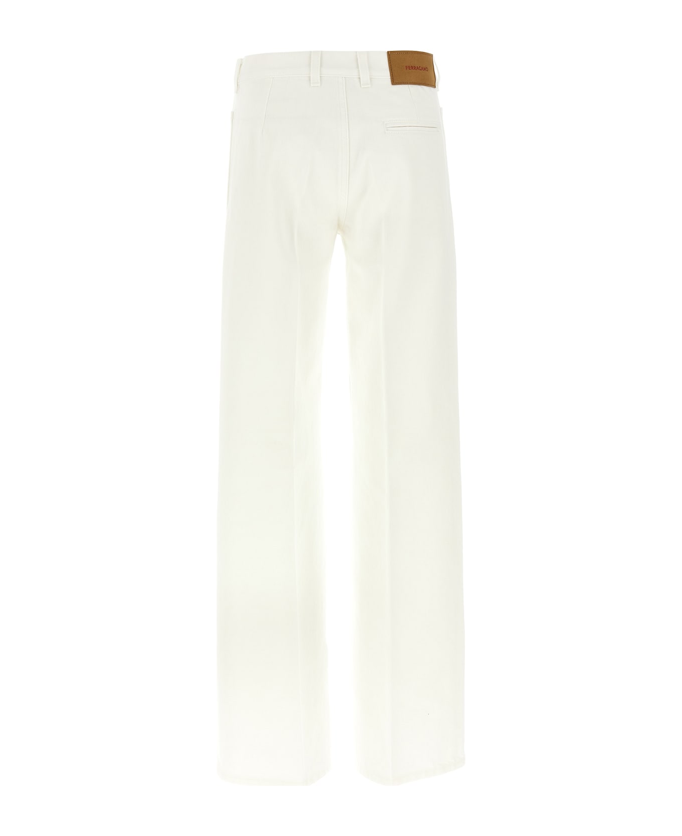 Ferragamo Straight Jeans - White
