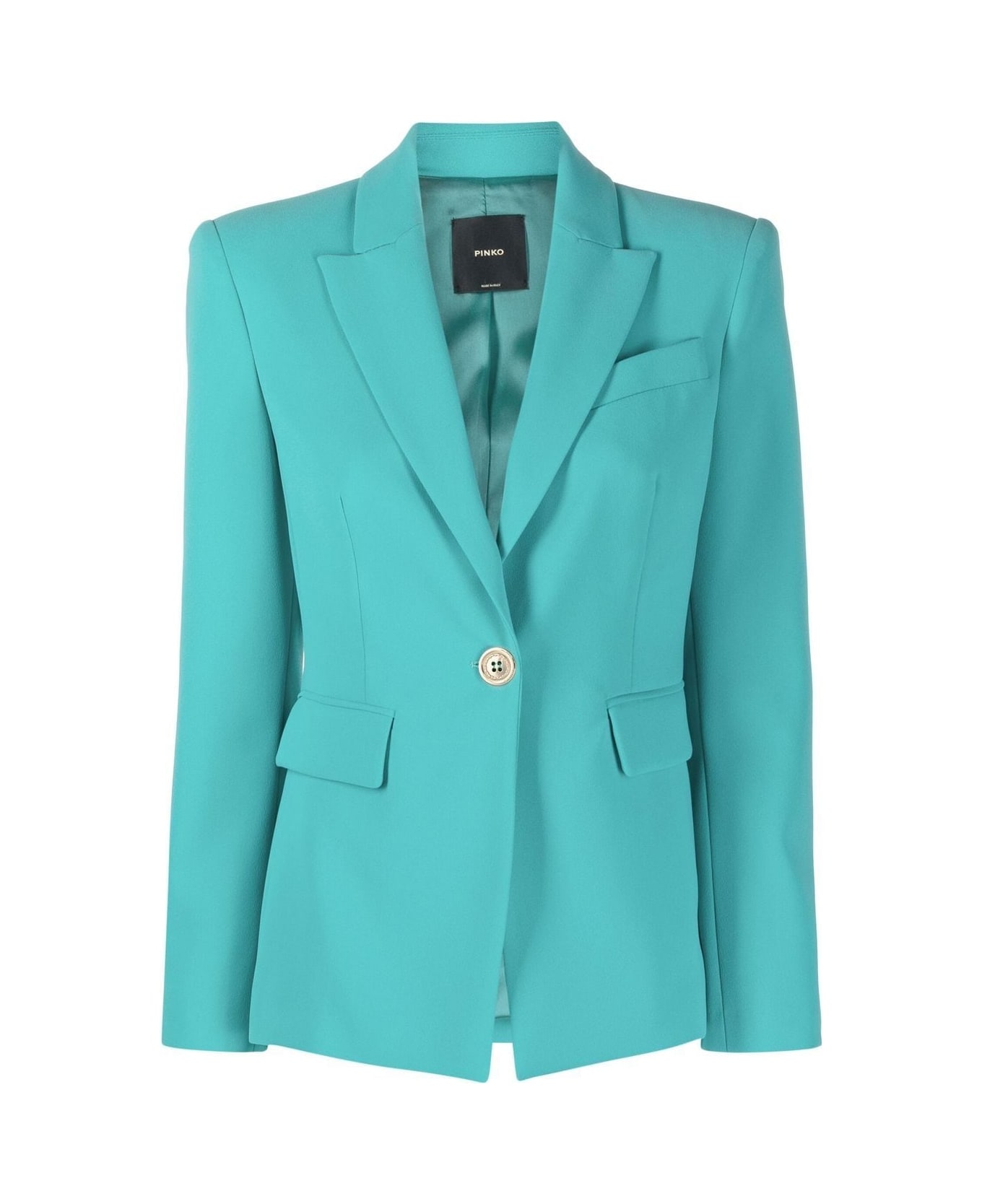 アウターその他 PINKO 104930A213 Outerwear Jackets Clear Blue Pinko 'humahuaca' Light Blue Single-breasted Jacket With