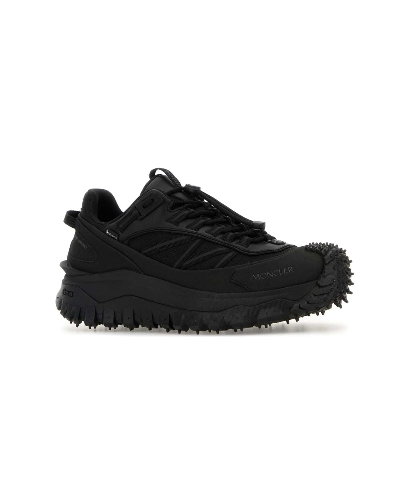 Moncler Black Fabric Trailgrip Gtx Sneakers - 999