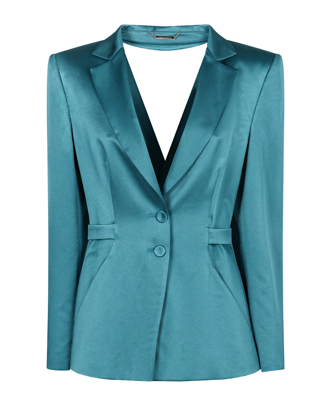 Alberta Ferretti Single-breasted Two-button Blazer - turquoise