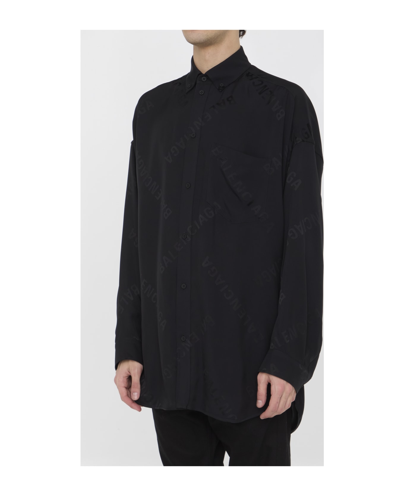 Balenciaga Cocoon Shirt - BLACK