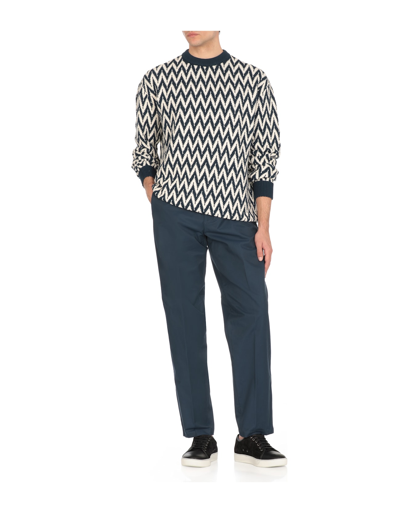 Lanvin Cotton Blend Pants - Blue