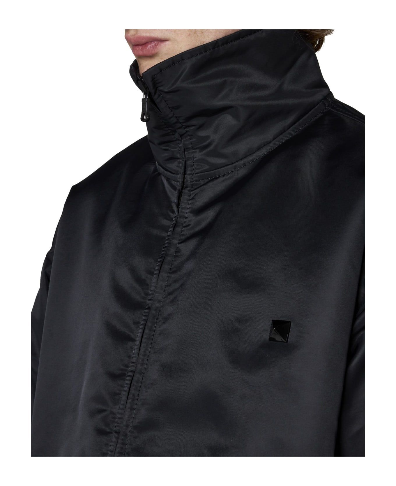 Valentino Nylon Stud Jacket - Black ジャケット