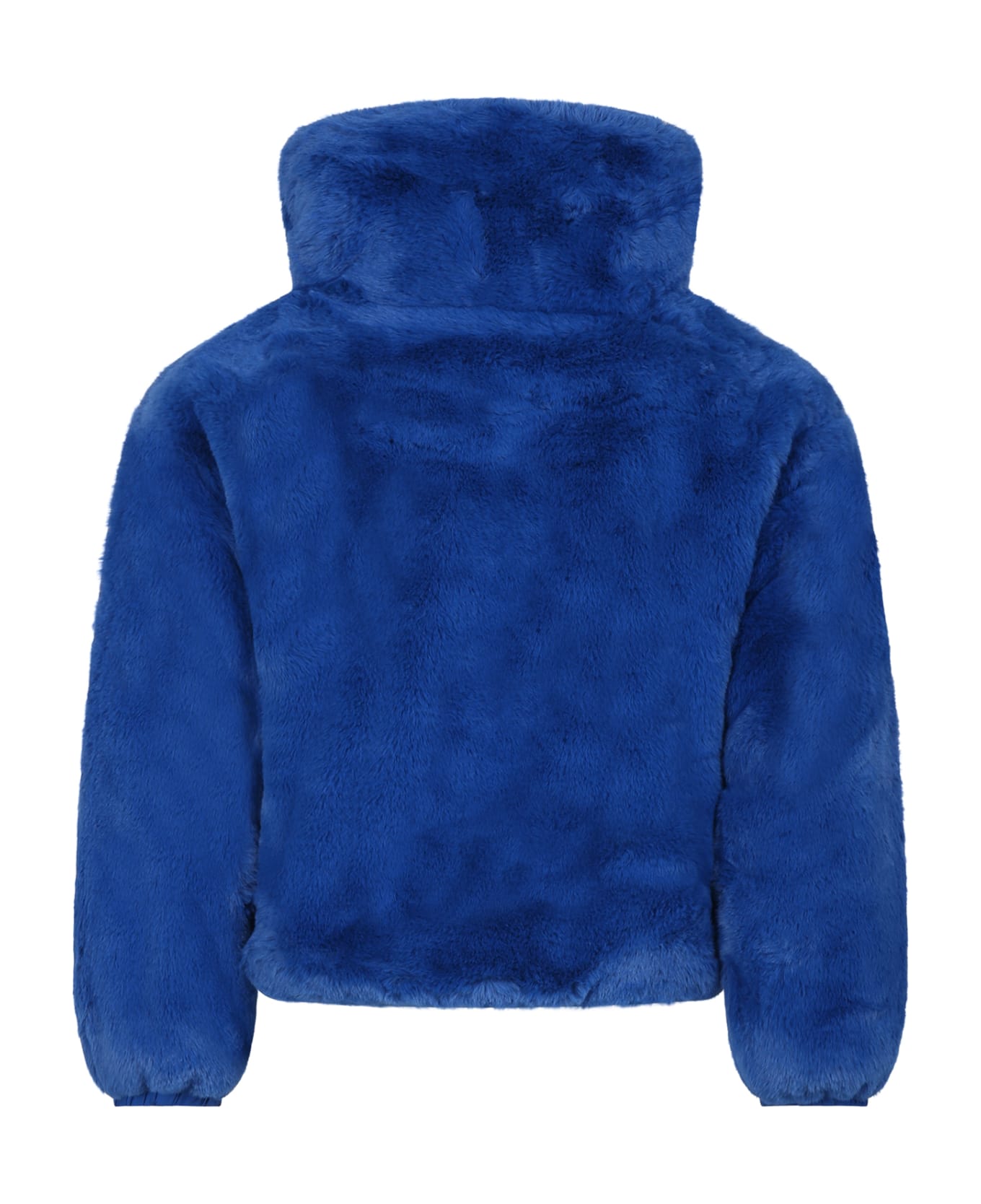 Save the Duck Light Blue Coat For Girl With Logo - Light Blue コート＆ジャケット