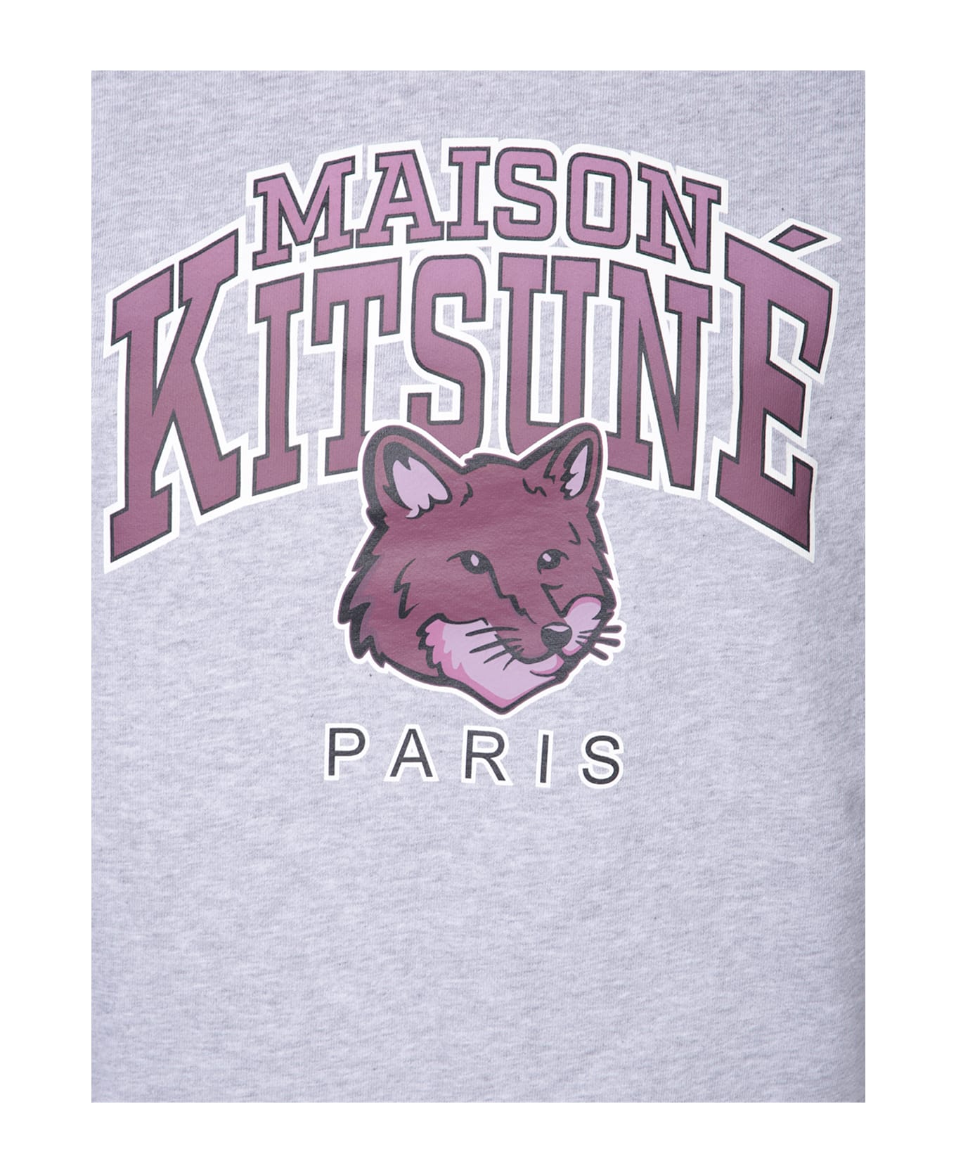 Maison Kitsuné Logo Print Sweatshirt Grey - Grey