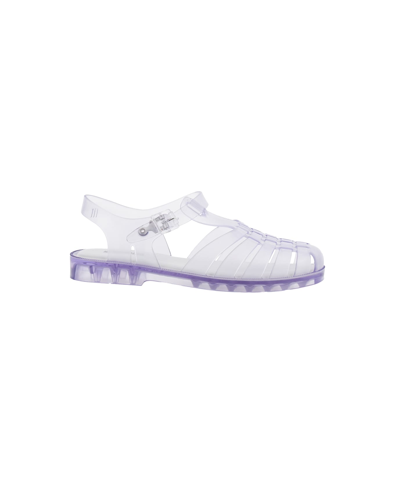 Melissa 
possession
 White Sandals With Cage Design And Adjustable Buckle Closure In Tech Fabric Woman - White