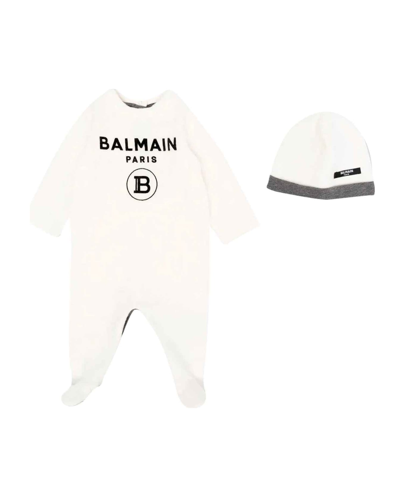 Balmain White Set Baby Unisex - Bianco