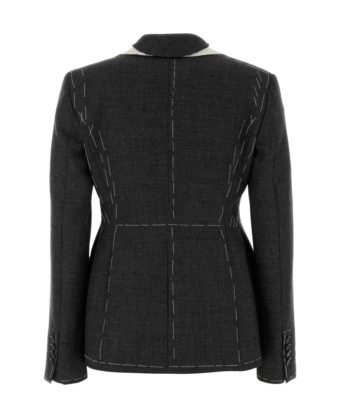 Moschino Grey Wool Blazer - 3500