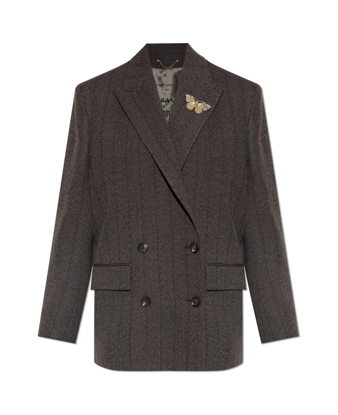 Golden Goose Double-breasted Blazer - Brown