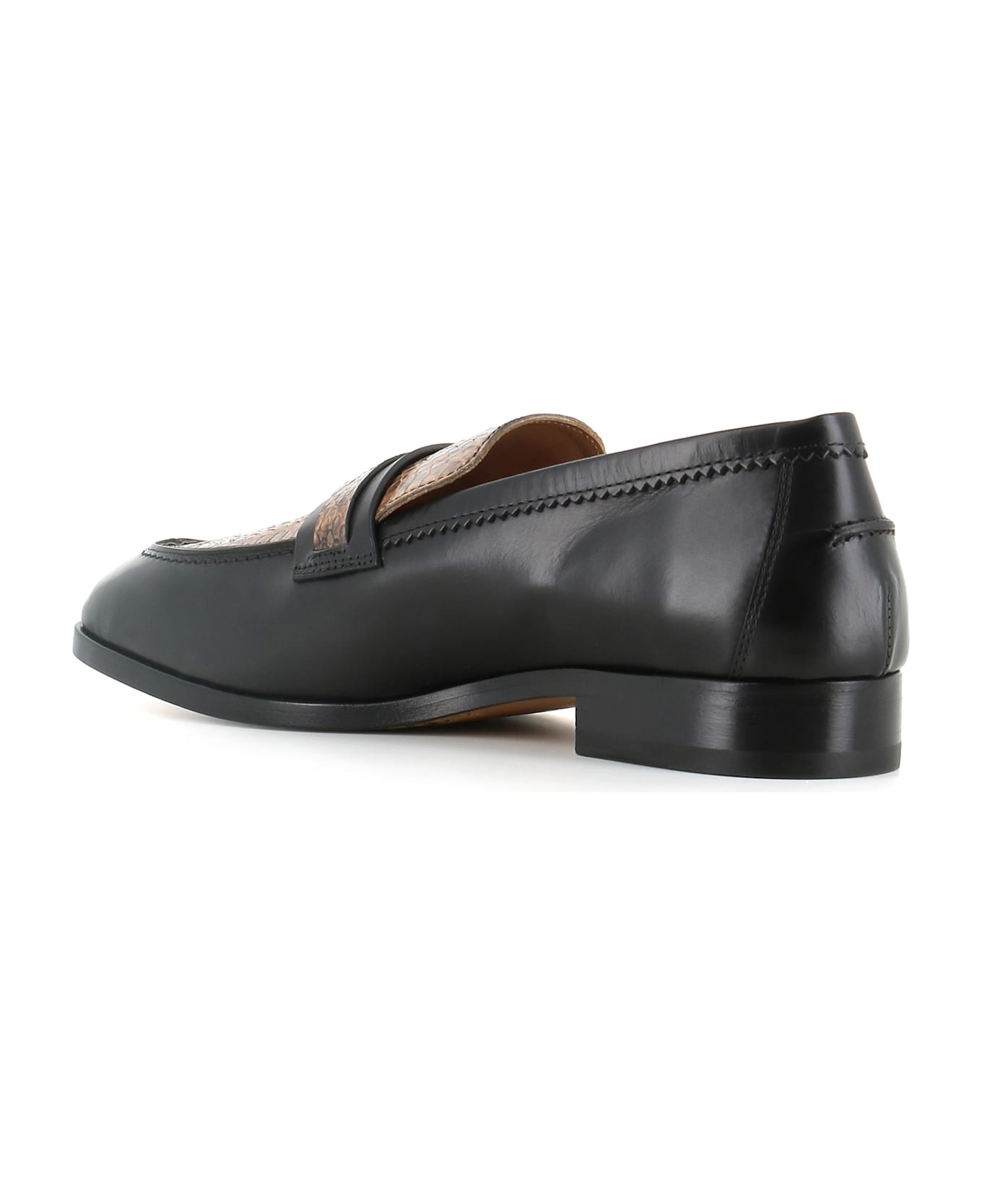 Sartore Loafer - Black/beige