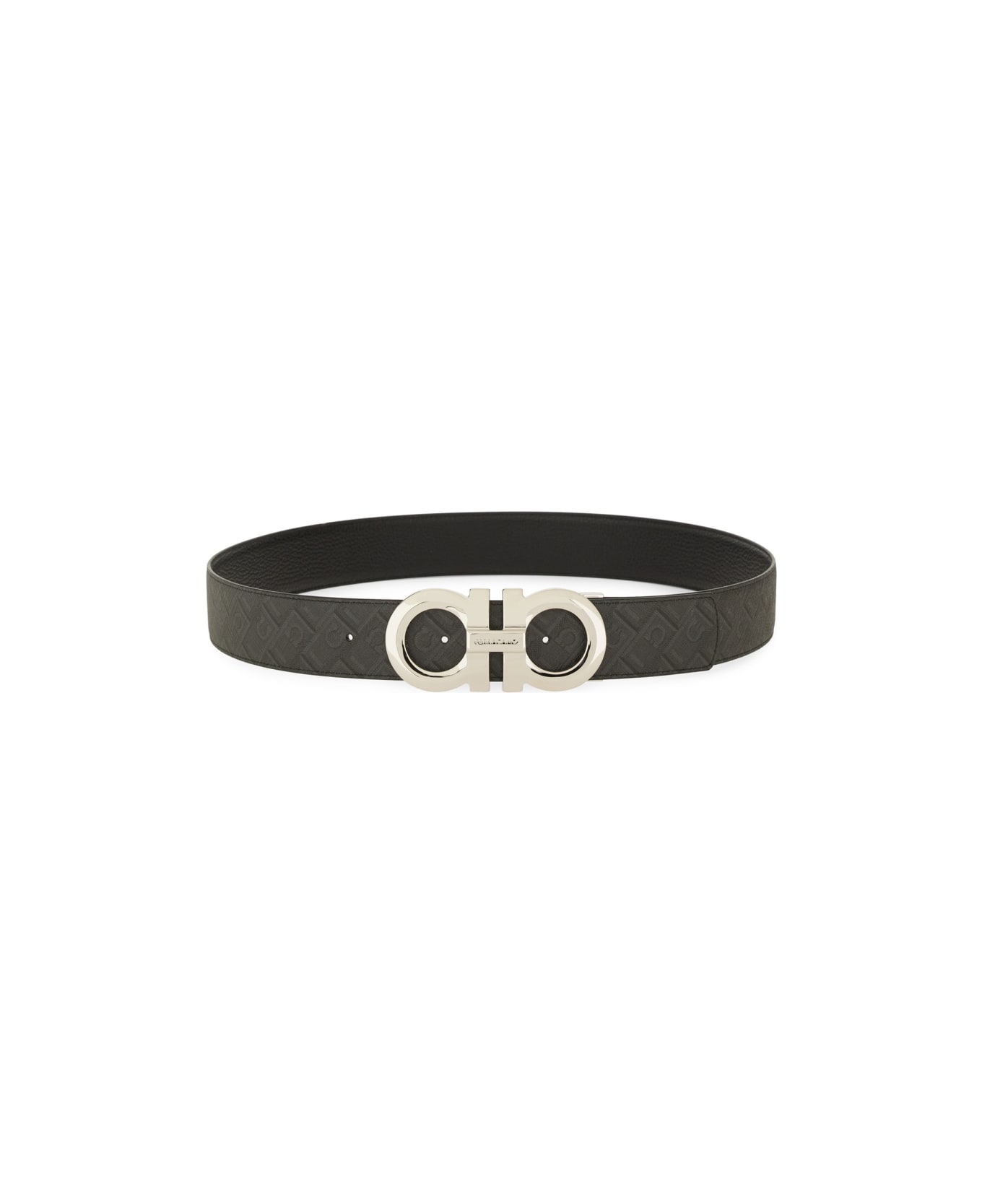 Ferragamo Reversible "hooks" Belt - BLACK