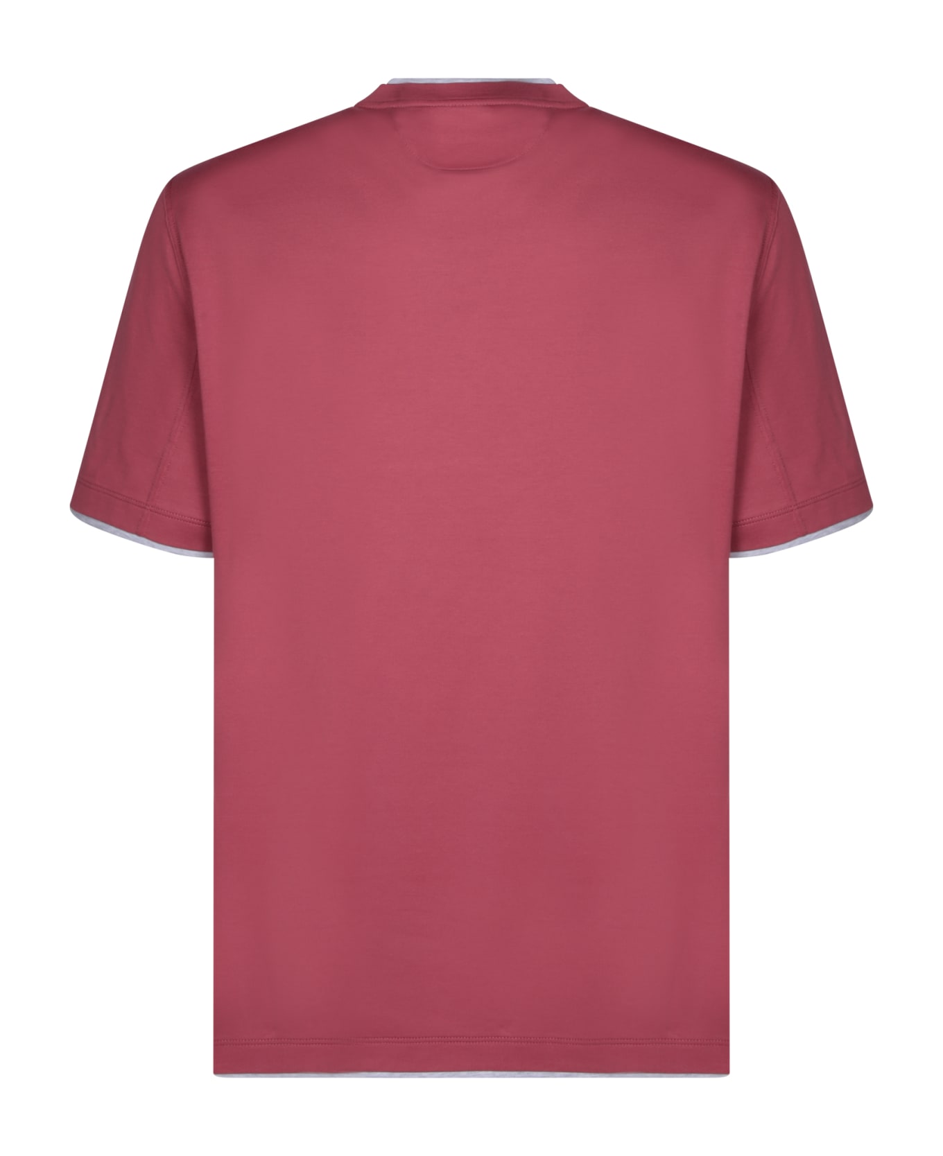 Brunello Cucinelli Contrasting Edges T-shirt - Red シャツ