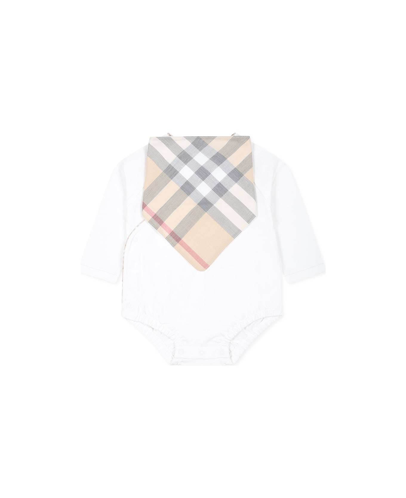 BURBERRY Baby White Vintage on sale Check Bodysuit