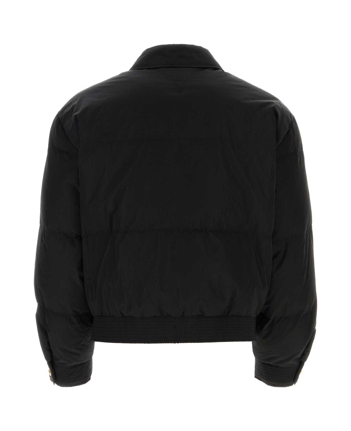 Versace Black Nylon Down Jacket - 1B000