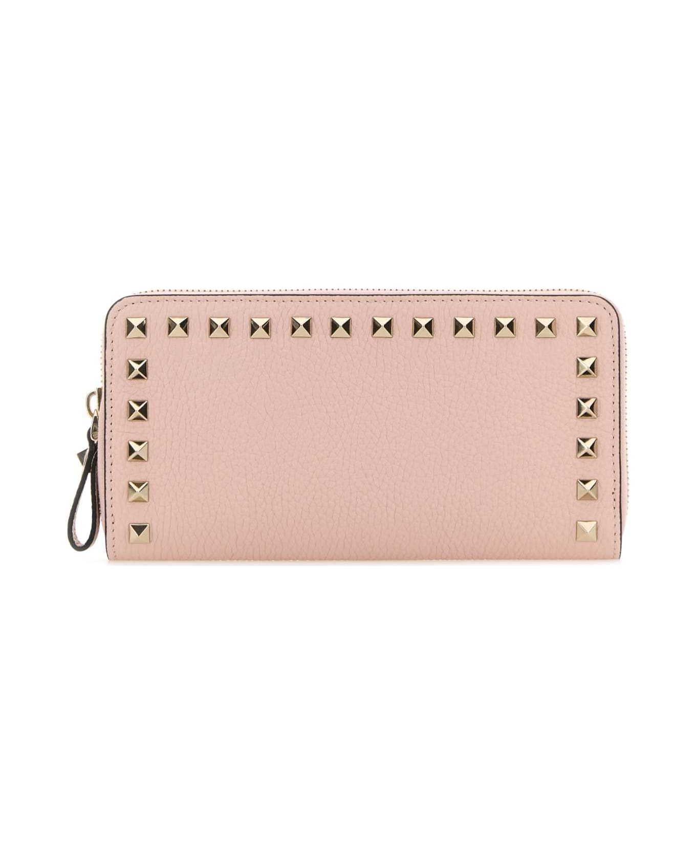 Valentino Garavani Pink Leather Wallet - ROSEQUARTZ