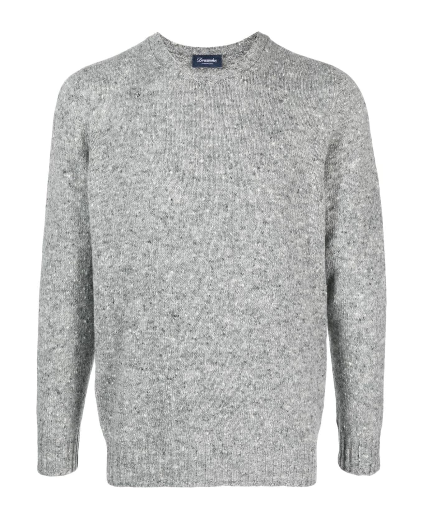 Drumohr Grey Virgin Wool Blend Jumper Sweater - GRIGIO ニットウェア