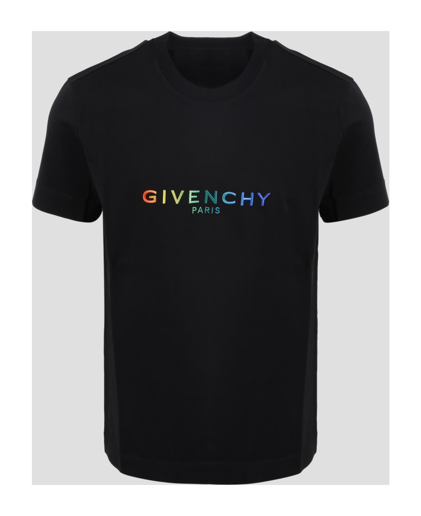 Givenchy Logo Embroidered T-shirt - Black