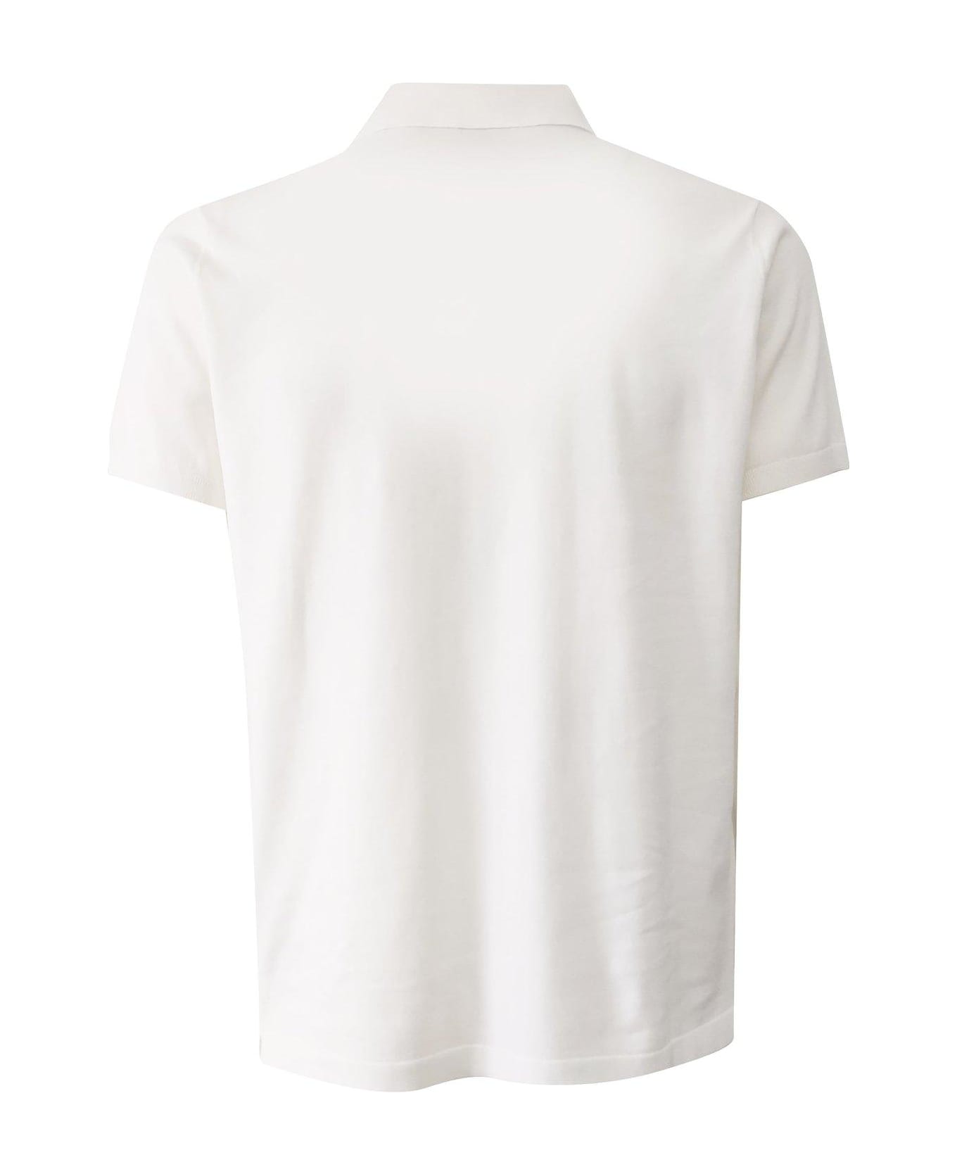 Aspesi Buttoned Short-sleeved Polo Shirt - White シャツ