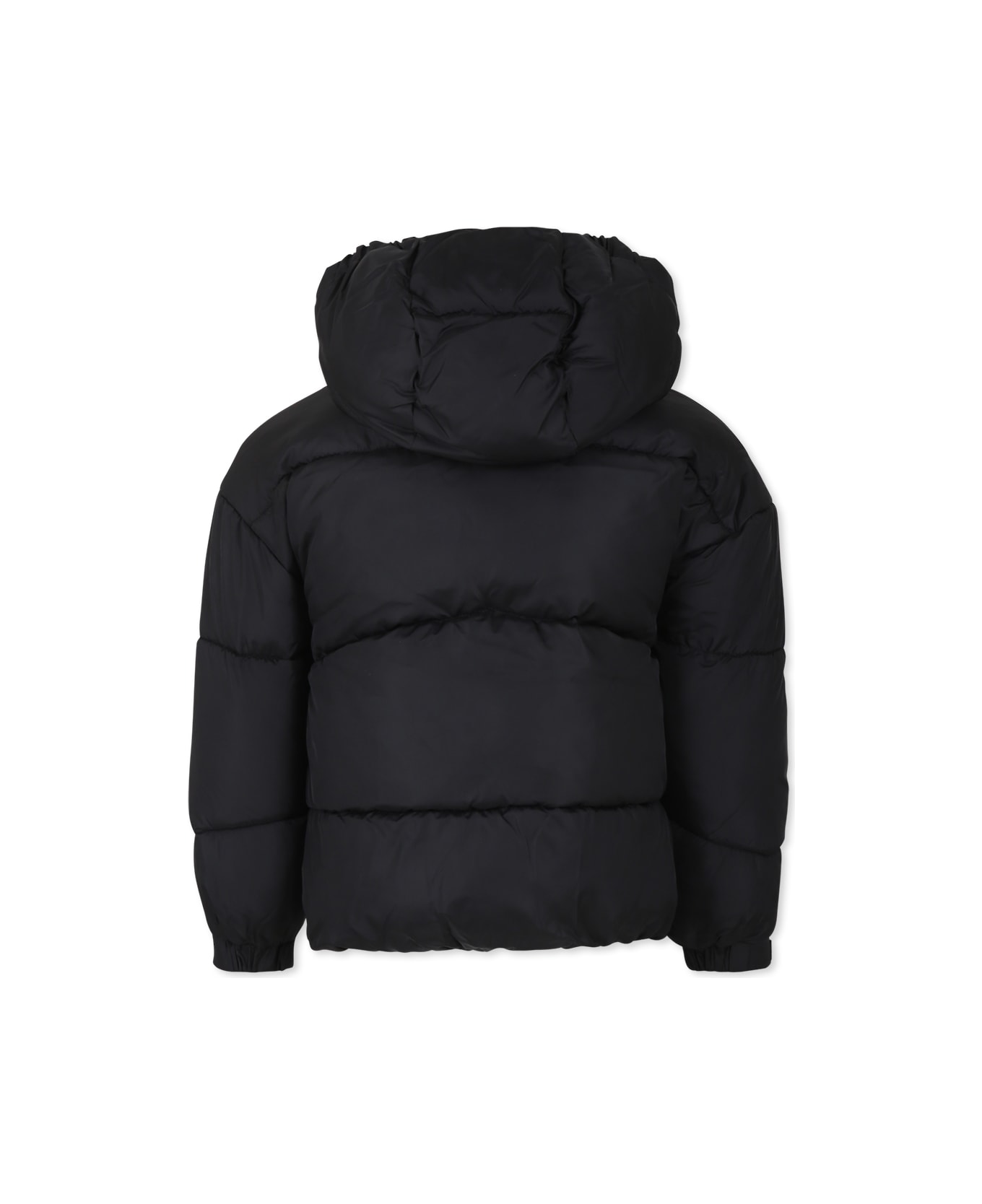 Calvin Klein Black Down Jacket For Girl With Monogram - Black