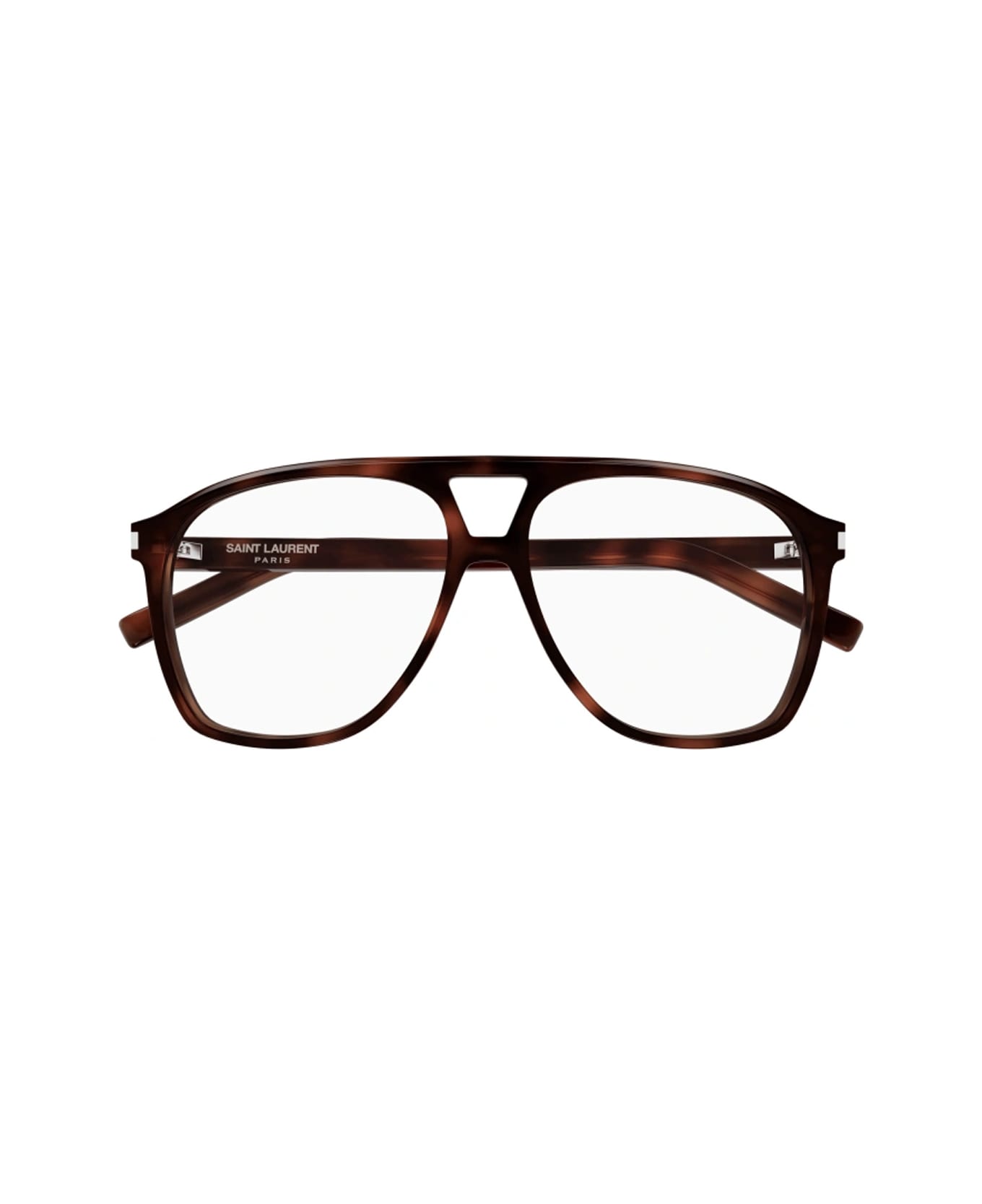 Saint Laurent Eyewear Sl 596 Dune Opt 003 Havana Havana Trasparent Glasses - Marrone