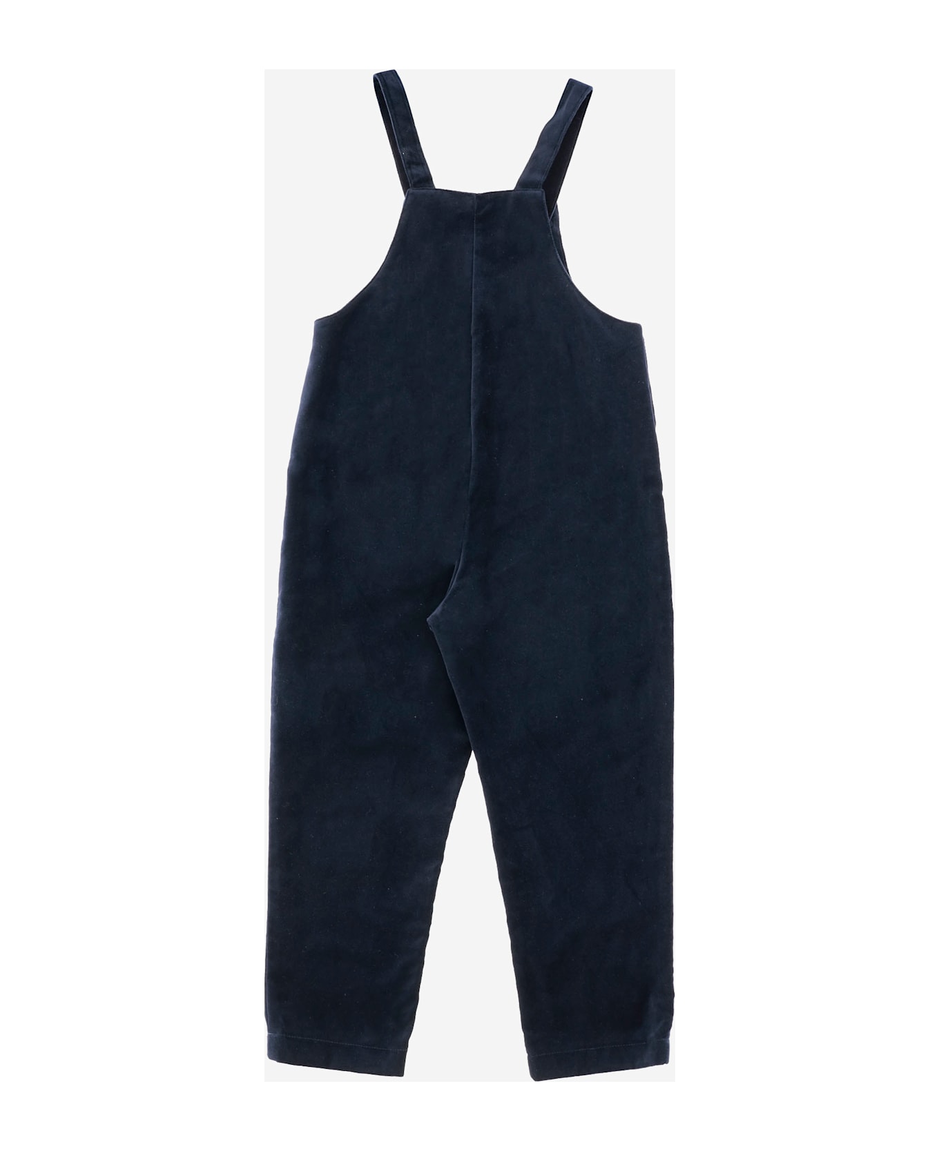Nicoletta Fanna Ribbed Velvet Dungarees - Blue
