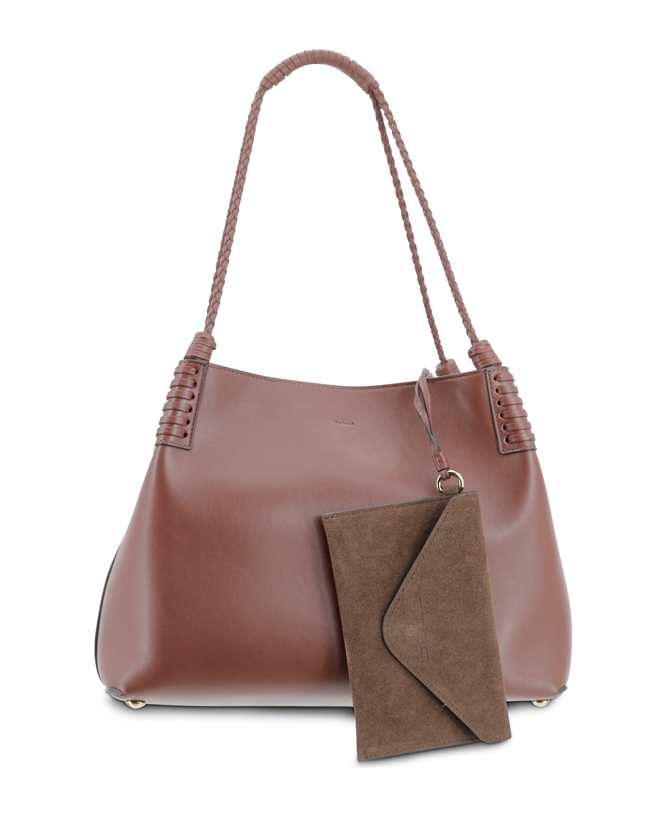 Etro Libra Leather Tote Bag - Brown