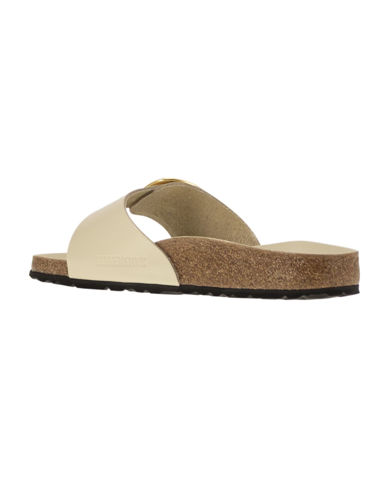 Birkenstock Madrid Big Buckle - Flat Sandal - Ecru