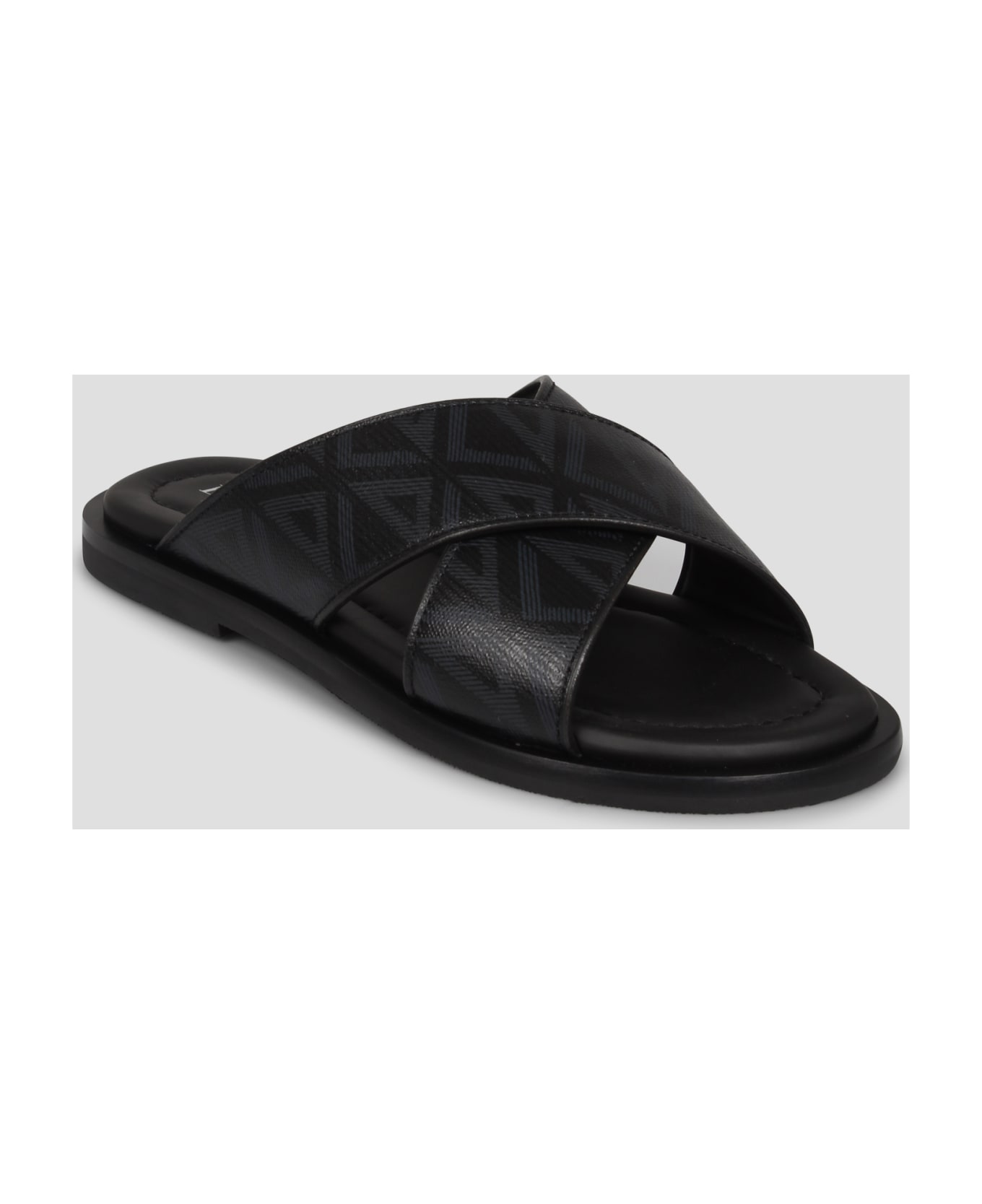 Dior Flat Sandals - Black