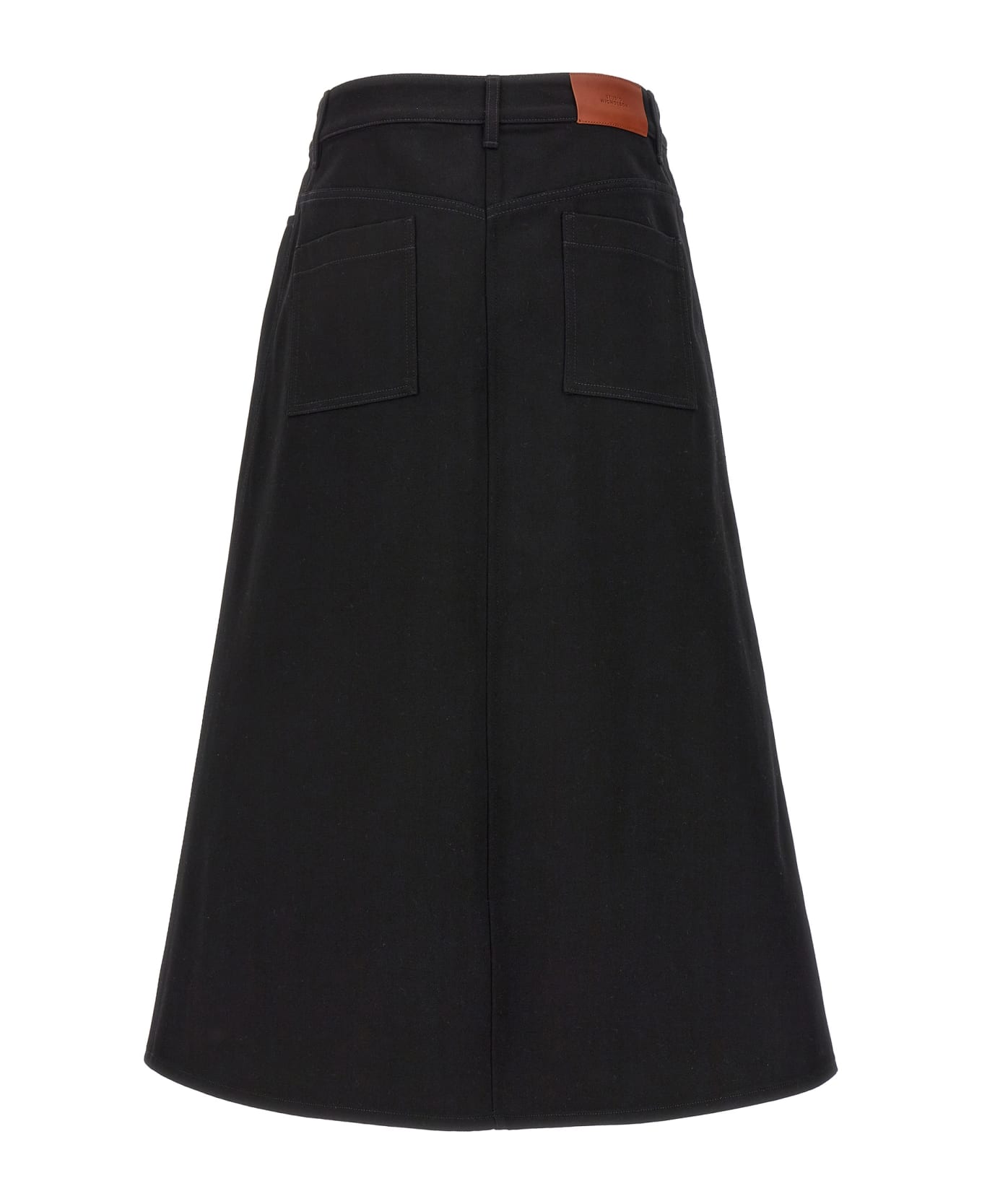 Studio Nicholson 'baringo' Midi Skirt - Black  