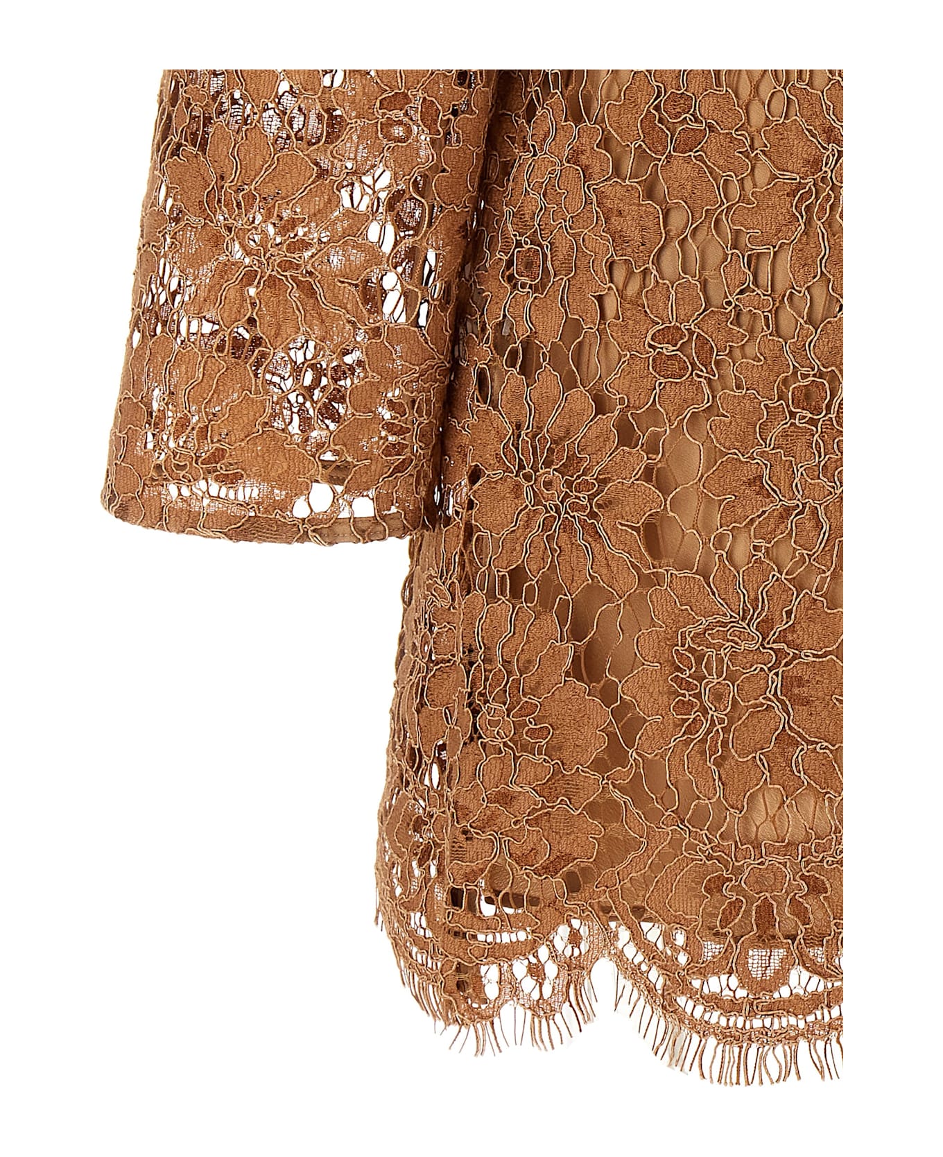 self-portrait 'tan Lace Bow Mini' Dress | italist