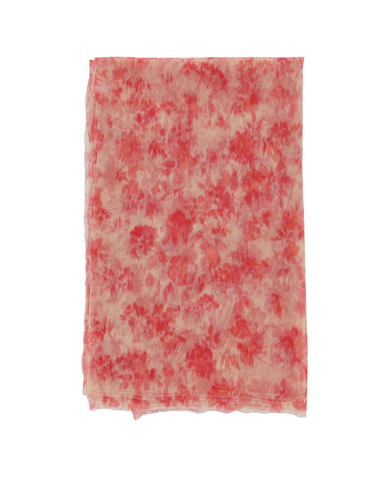 Philosophy di Lorenzo Serafini Pink Stole With All-over Floreal Print In Tulle Woman - Pink スカーフ＆ストール